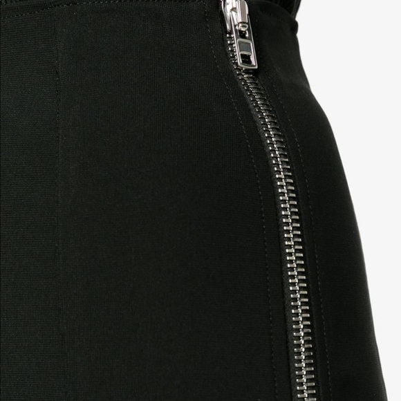 Givenchy Black Ruffle Hem Side Zipper Pencil Skirt - Picture 5 of 16